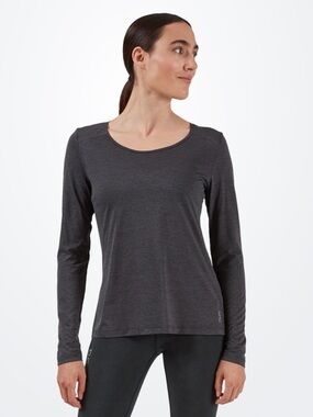 On Running Women’s Performance Long‑T — XS — Black/Dark Grey
